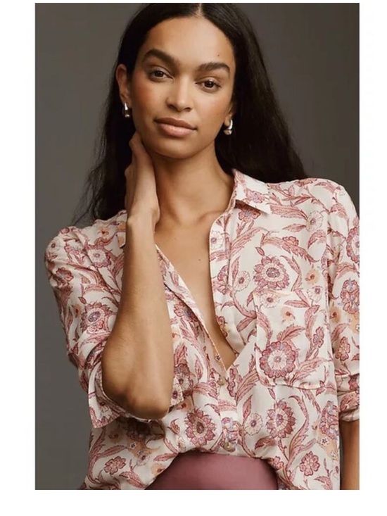 Anthropologie Tops - Anthropologie The Romy Relaxed Buttondown Shirt by Pilcro